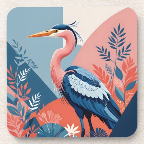 blue crest heron coaster