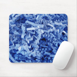 Blue Crinkled Shreds Recycle Stuffing Paper Mouse Pad