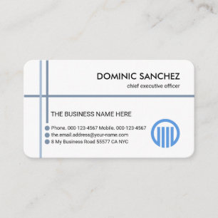 Blue Crisscross Lines Import Export Business Card