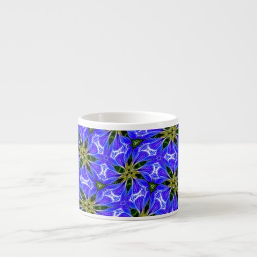 Blue Crocus Pattern Espresso Cup