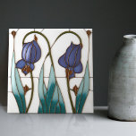 Blue Crocus Wall Decor Art Nouveau Art Deco Ceramic Tile<br><div class="desc">Welcome to CreaTile! Here you will find handmade tile designs that I have personally crafted and vintage ceramic and porcelain clay tiles, whether stained or natural. I love to design tile and ceramic products, hoping to give you a way to transform your home into something you enjoy visiting again and...</div>