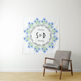 Blue Crocus Wedding Backdrop