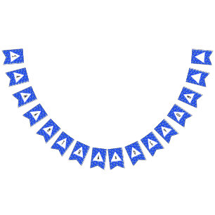 Blue Crocus Wedding Bunting Flags