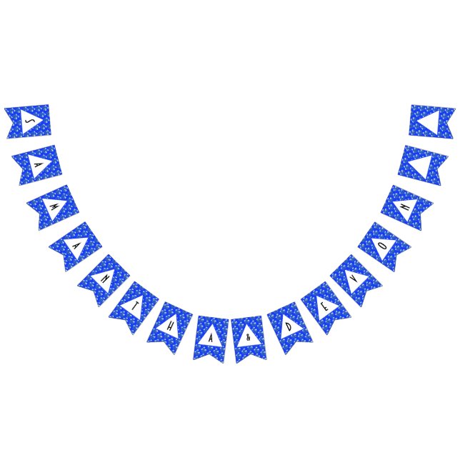 Blue Crocus Wedding Bunting Flags (All)