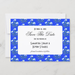 Blue Crocus Wedding Save The Date