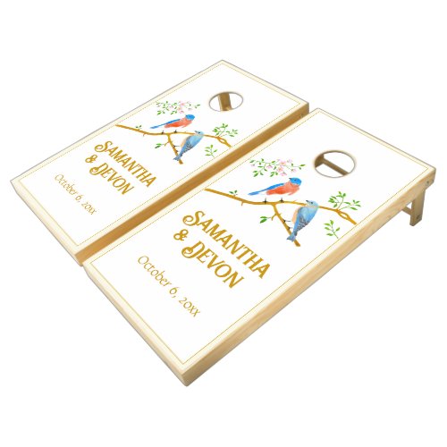 Blue Crocuses Blue Corn Hole Set