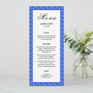 Blue Crocuses Wedding Menu