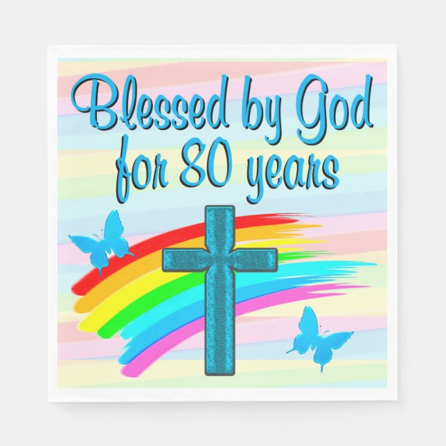 BLUE CROSS 80TH BIRTHDAY PARTY NAPKINS (Front)