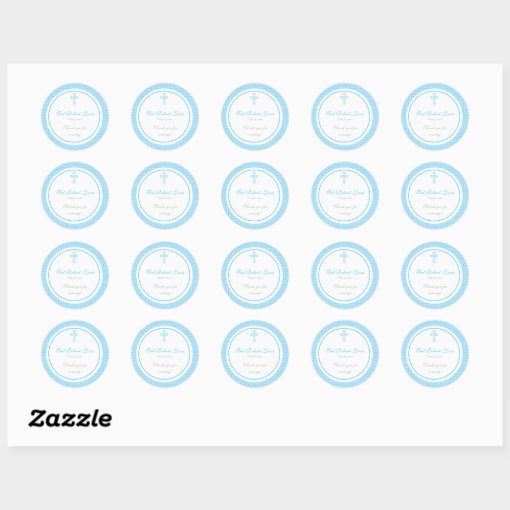 Blue Cross Address Label/Favor Sticker Zazzle