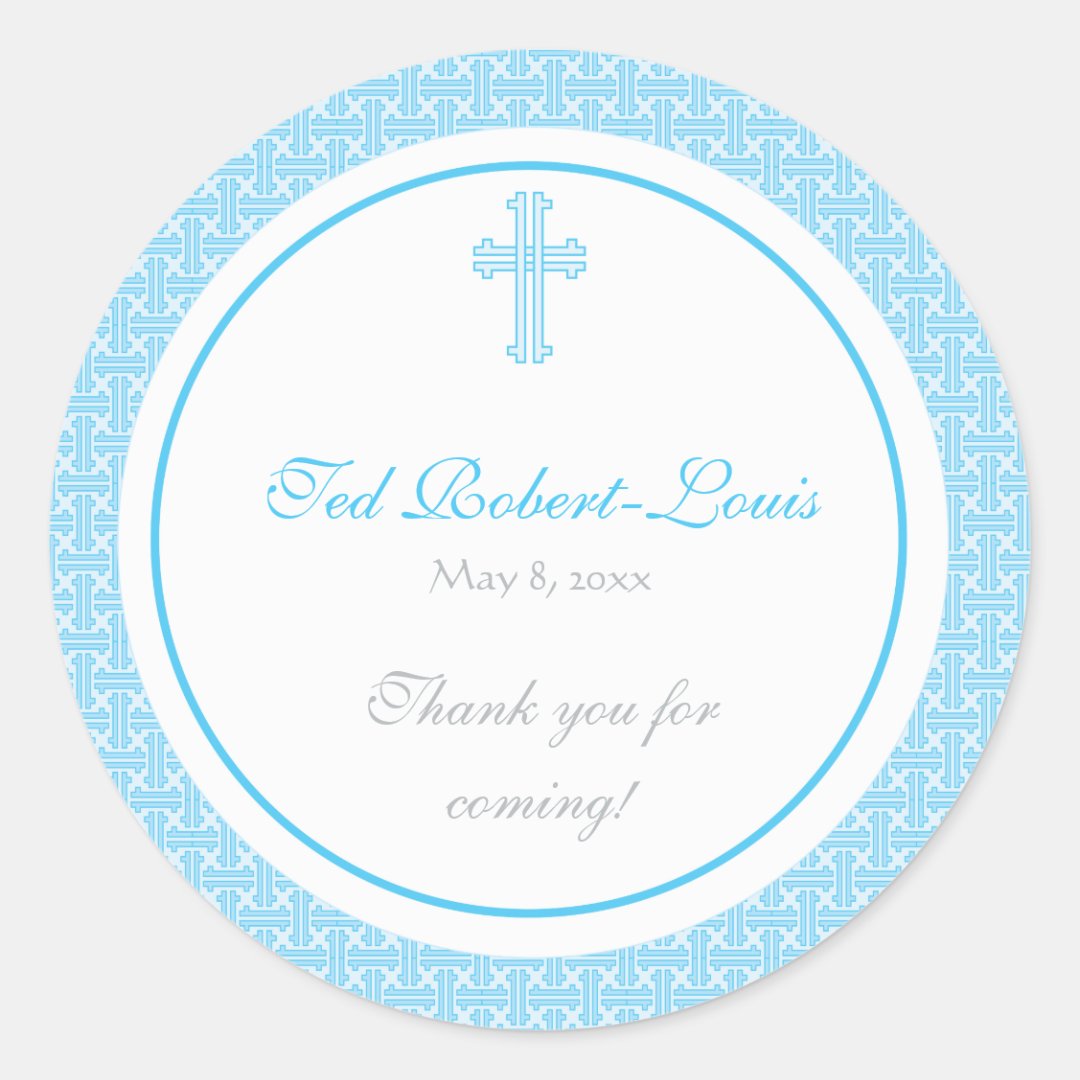 Blue Cross Address Label/Favor Sticker Zazzle