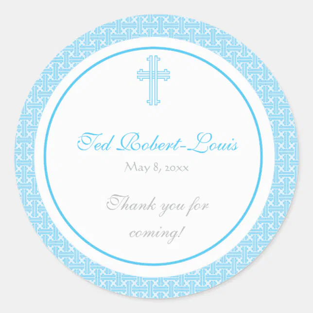 Blue Cross Address Label/Favor Sticker Zazzle