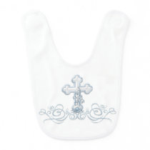 Blue Cross Baby Boy Baptism Christening Bibs Blue Cross Baby Boy Baptism Christening Bibs