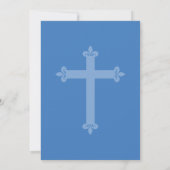 Blue Cross Baby Boy Baptism Christening Invitation | Zazzle