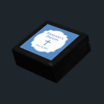 Blue Cross Baby Boy Christening Baptism Gift Box<br><div class="desc">With such a special event in this little boy's life you'll want to keep special momento's in this beautiful wooden jewelry box. The top features an elegant blue cross and blue text on a matching background. This makes a wonderful gift for both the new parents and the baby boy.</div>