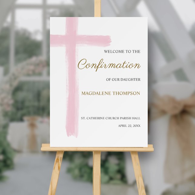 Blue Cross Boy Catholic Confirmation Welcome Foam Board (Creator Uploaded)