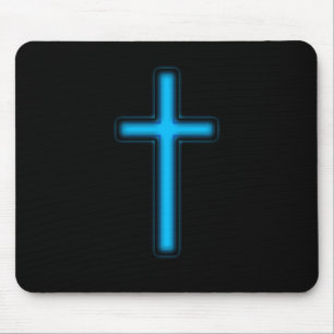 Blue Cross Mouse Pad