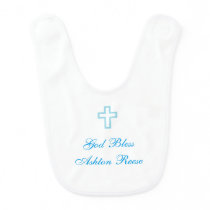 "Blue Cross" Personalized Baby Bib "Blue Cross" Personalized Baby Bib