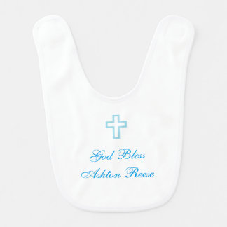 "Blue Cross" Personalized Baby Bib