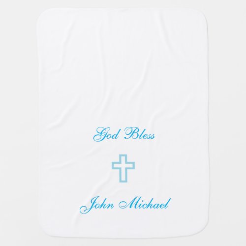 Blue Cross Personalized Baby Blanket