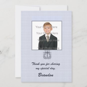 Blue Cross Religious Photo Card by StarStock at Zazzle