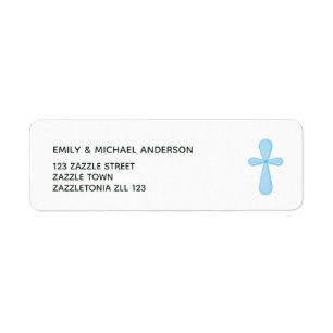 Blue Cross Return Address Labels Catholic