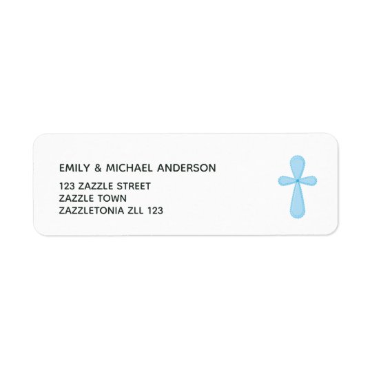 Blue Cross Return Address Labels Catholic