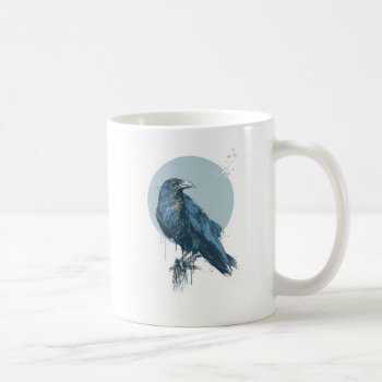 Blue Crow Coffee Mug by bsolti at Zazzle
