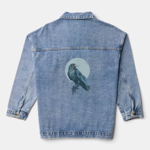 Blue crow denim jacket