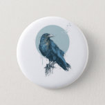 Blue Crow Free Button at Zazzle