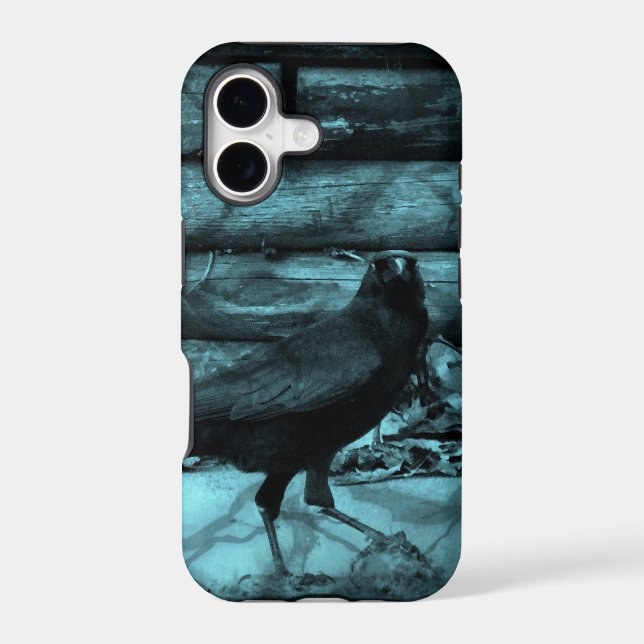 Blue Crow Shadows Iphone Case (Back)