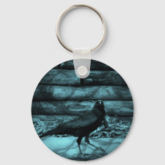 Blue Crow Shadows Keychain