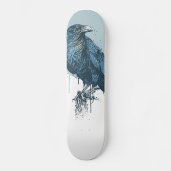 Blue Crow Skateboard by bsolti at Zazzle