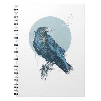 Blue Crow Spiral Photo Notebook by bsolti at Zazzle