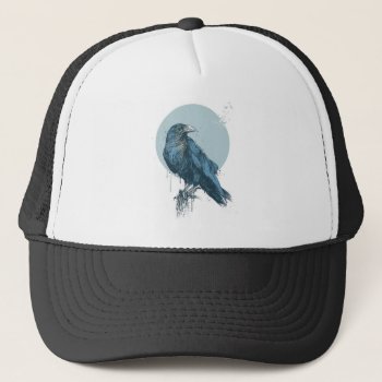 Blue Crow Trucker Hat by bsolti at Zazzle