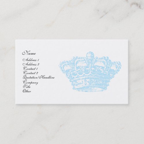 Blue Crown Business Card