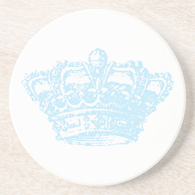 Blue Crown Drink Coaster (Front)