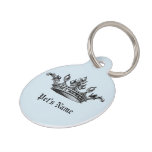 Blue Crown Pet Name Id Tag at Zazzle
