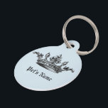 Blue Crown Pet Name ID Tag<br><div class="desc">Your pet whether it be a dog, a cat, or heck, even a llama! is the king of your heart. Give your prince the crown they so richly deserve on this personalized pet ID tag . You can personalize the front with your pet's name and add your name and telephone...</div>
