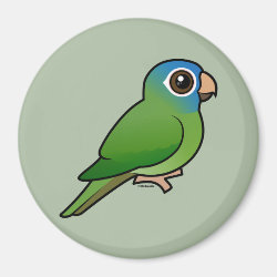 Birdorable Blue-crowned Conure Round Magnet