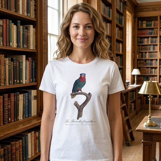 Blue-Crowned Lorikeet, Vini Australis T-Shirt (Blue-Crowned Lorikeet, Vini Australis. Women Basic White T-Shirt)