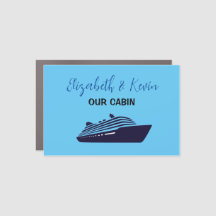 Blue Cruise Cabin Ship Door Magnet