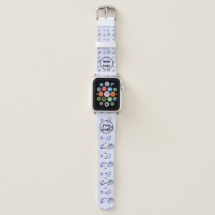 Blue cruise ship business pattern apple watch band