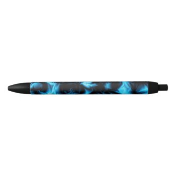 Blue Crumple Black Ink Pen by StellarEmporium at Zazzle