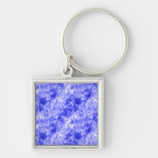Blue Crumpled Texture Keychain (Front)