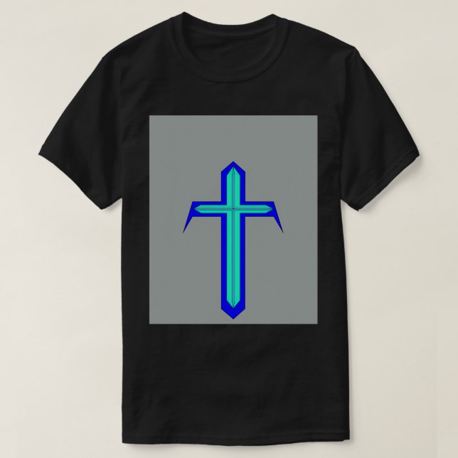 Blue Crusader Graphic  T-Shirt (Design Front)