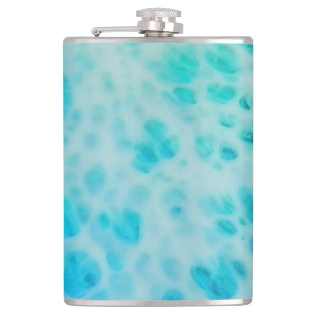 Blue Crush - Abstract Coastal Artwork  Flask (Front)