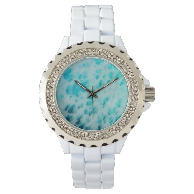 Blue Crush - Abstract Coastal Artwork  Watch (Front)