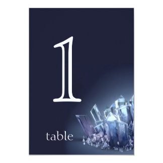 Blue Crystal 15th Anniversary Table Number