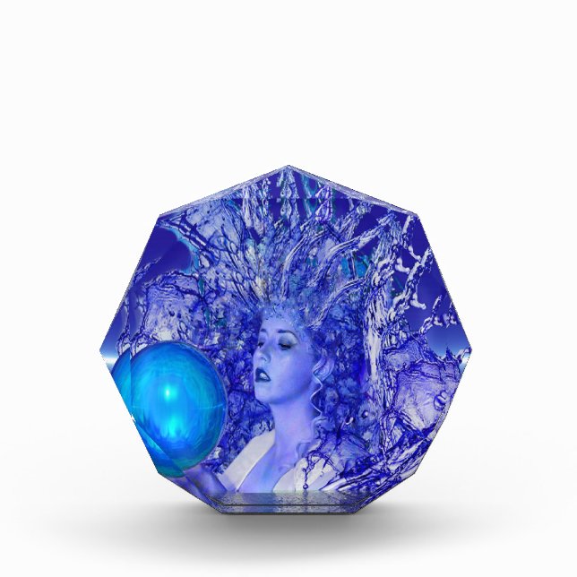 Blue Crystal Acrylic Award (Front)