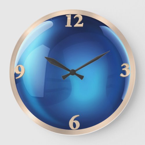 Blue Crystal Ball Large Clock